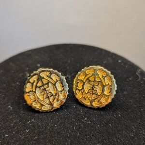 Vintage Mimi Di N Gold Clip-On Earrings 1979